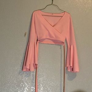 Pink crop top